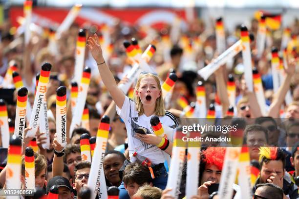 Fans gather for a public viewing event to watch the 2018 FIFA World Cup Russia Group F match between Korea Republic and Germany, at the historical...