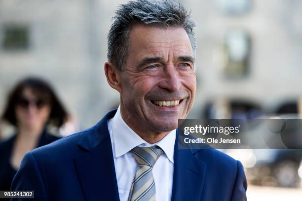 Anders Fogh Rasmussen, Former Secretary General of NATO, during arrival to the Ukraine Reform Conference on June 27, 2018 in Copenhagen, Denmark. The...