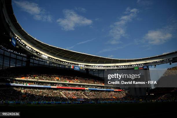 General view inside the stadium prior to the 2018 FIFA World Cup Russia group F match between Mexico and Sweden at Ekaterinburg Arena on June 27,...