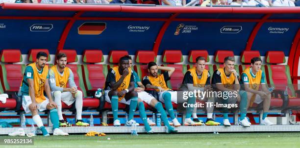 Sami Khedira of Germany, Goalkeeper Kevin Trapp of Germany, Antonio Ruediger of Germany, Leon Goretzka of Germany, Goalkeeper Marc-Andre ter Stegen...