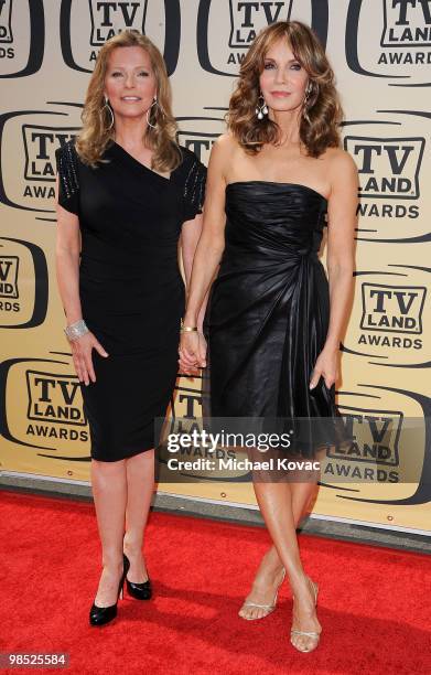 Actresses Cheryl Ladd and Jaclyn Smith attend the 8th Annual TV Land Awards held at Sony Studios on April 17, 2010 in Culver City, California.