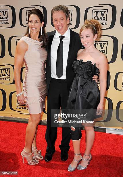 Actress Jane Hajduk, actor Tim Allen, and daughter Katherine Allen attends the 8th Annual TV Land Awards held at Sony Studios on April 17, 2010 in...