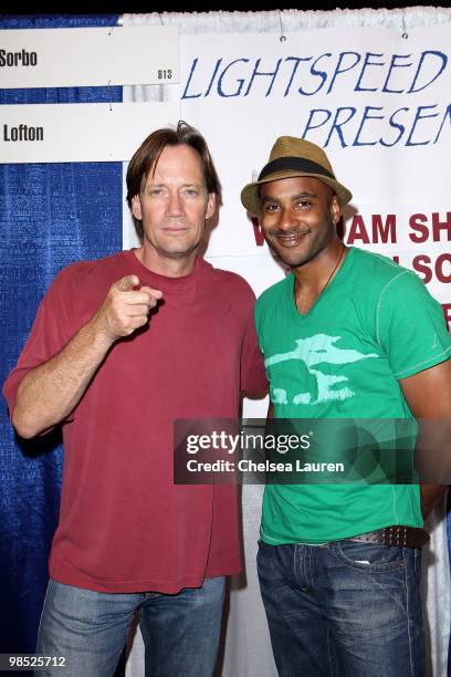 Actors Kevin Sorbo and Cirroc Lofton attend Wizard Entertainment's Comic Con Expo at Anaheim Convention Center on April 17, 2010 in Anaheim,...