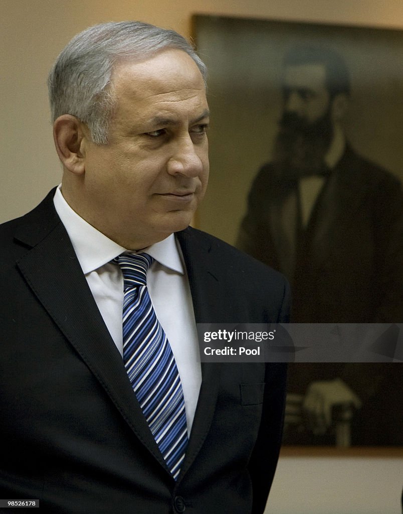 Israeli Prime Minister Benjamin Netanyahu Attends Weekly Cabinet Meeting