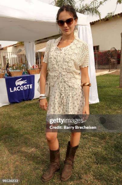 Actress Camilla Belle attends the LACOSTE Pool Party during the 2010 Coachella Valley Music & Arts Festival on April 17, 2010 in Indio, California.