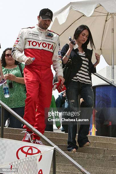 Actors Brian Austin Green and Megan Fox attend the Toyota Grand Prix Pro / Celebrity Race Day on April 17, 2010 in Long Beach, California.