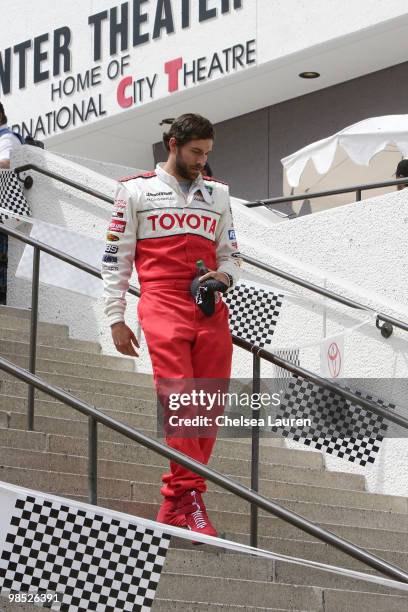 Actor Zachary Levi attends the Toyota Grand Prix Pro / Celebrity Race Day on April 17, 2010 in Long Beach, California.