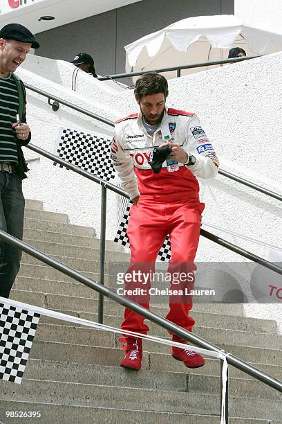 Actor Zachary Levi attends the Toyota Grand Prix Pro / Celebrity Race Day on April 17, 2010 in Long Beach, California.