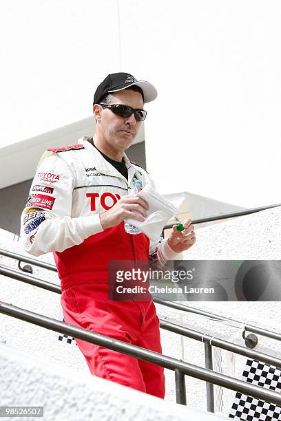 Actor / comedian Adam Carolla attends the Toyota Grand Prix Pro / Celebrity Race Day on April 17, 2010 in Long Beach, California.