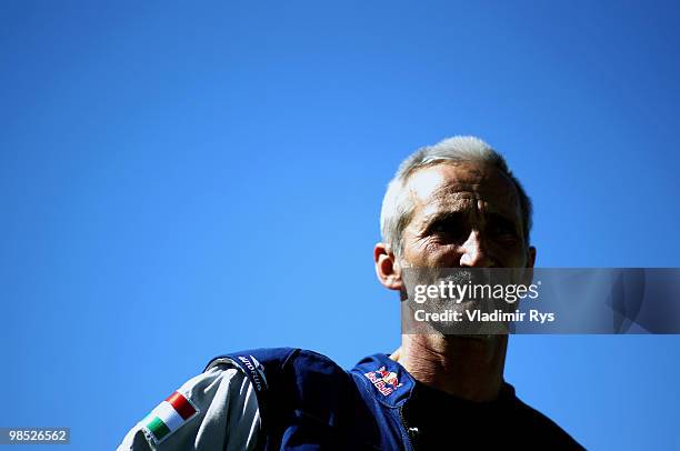 Peter Besenyei of Hungary at the Race Airport during the Red Bull Air Race Day on April 18, 2010 in Perth, Australia.