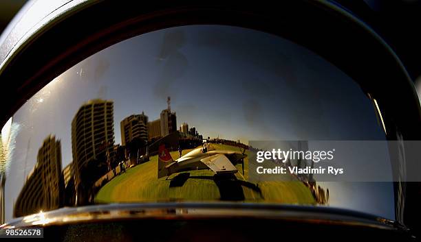 Yoshihide Muroya of Japan at the Race Airport during the Red Bull Air Race Day on April 18, 2010 in Perth, Australia.