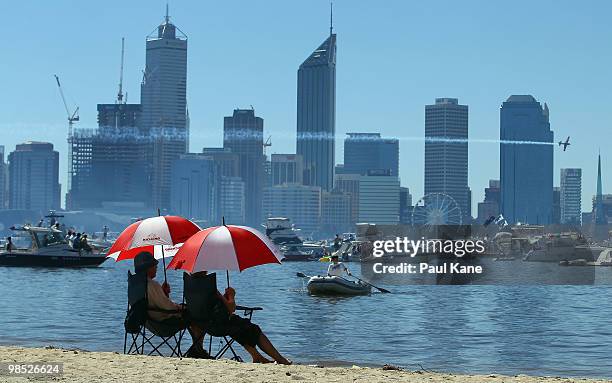 Kirby Chambliss of USA in action during the Red Bull Air Race Day on April 18, 2010 in Perth, Australia.