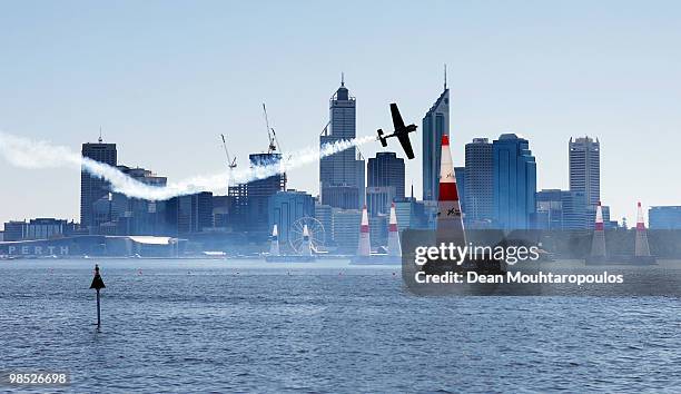 Alejandro Maclean of Spain in action during the Red Bull Air Race Day on April 18, 2010 in Perth, Australia.