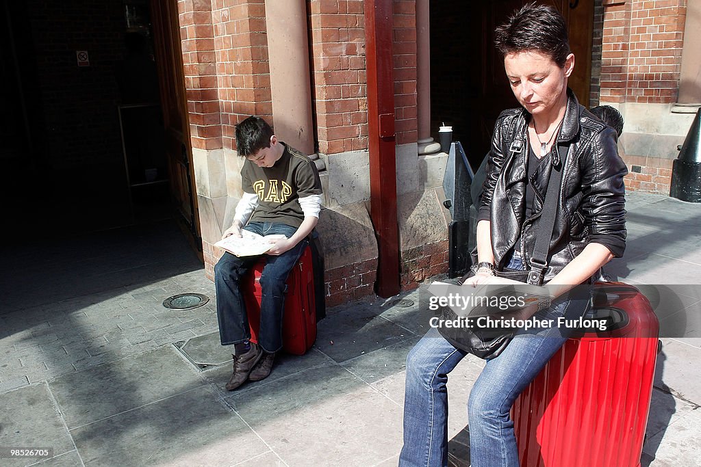 Air Passengers Seek Alternative Routes On Eurostar At St Pancras Station