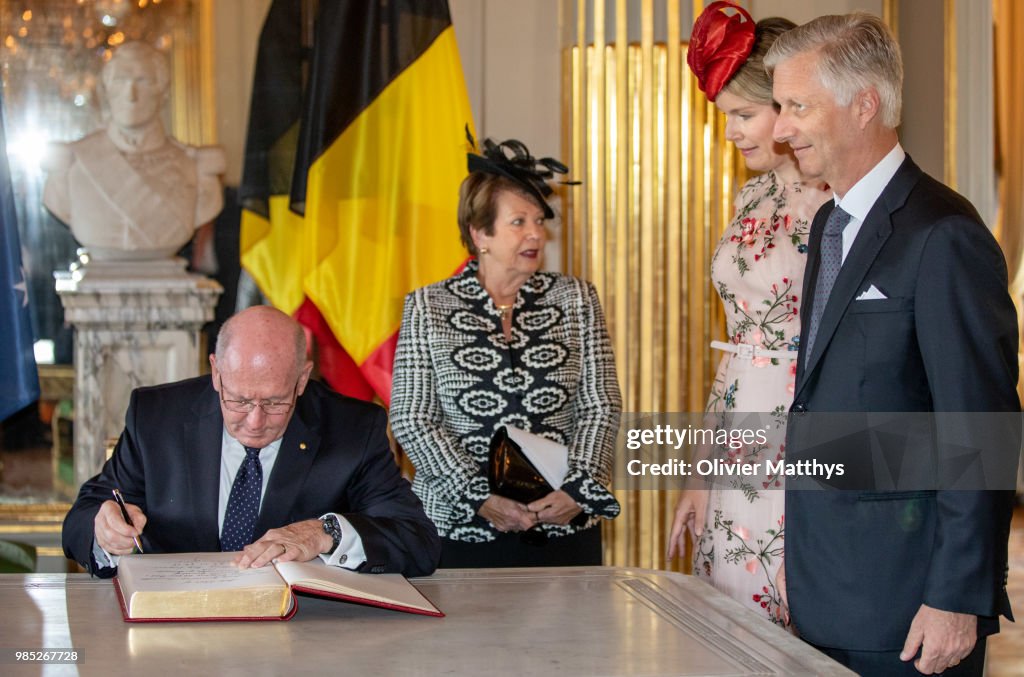 Sir Peter Cosgrove, Governor General Of The Commonwealth of Australia On Ofiicial Visit In Belgium