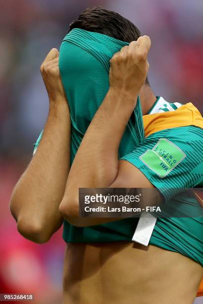 Sami Khedira of Germany looks dejected following his sides defeat in the 2018 FIFA World Cup Russia group F match between Korea Republic and Germany...