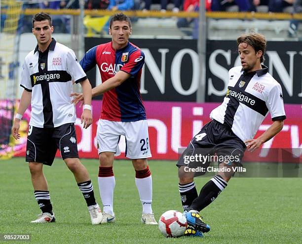 Daniele Galloppa of Parma FC during the Serie A match between Parma FC and Genoa CFC at Stadio Ennio Tardini on April 18, 2010 in Parma, Italy.