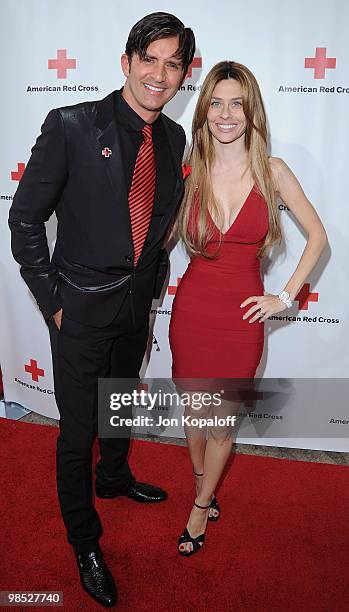 Personality Dr. Robert Rey and wife Hayley Rey arrive to the Santa Monica Red Cross Red Tie Affair Fundraiser Gala at Fairmont Miramar Hotel on April...