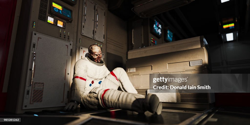 Death In Space Dead Astronaut In Space Suit With Dried Mummified Body  High-Res Stock Photo - Getty Images