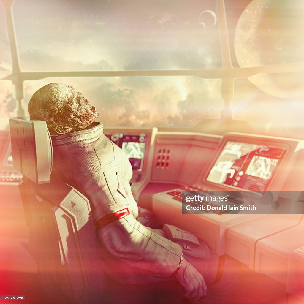 Death In Space Dead Astronaut In Space Suit With Dried Mummified Body  High-Res Stock Photo - Getty Images