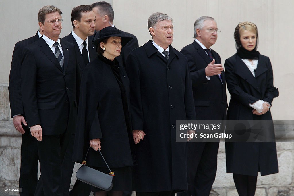 Funeral Service Of Lech Kaczynski And First Lady Maria