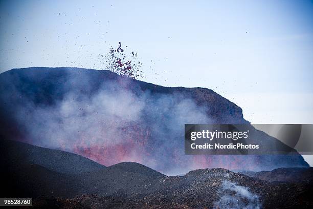 Volcanic activity takes place in the Fimmvorduhals area between the glaciers Eyjafjallajokull and Myrdalsjokull, approximately 125 km east of...