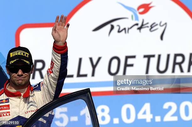 Sebastien Loeb of France winner of the WRC Rally of Turkey on April 18, 2010 in Istanbul, Turkey.