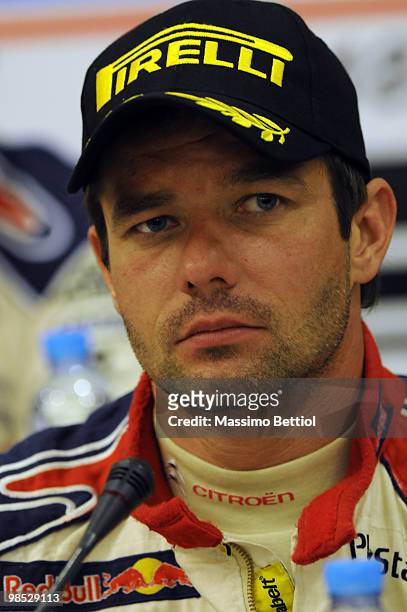 Sebastien Loeb of France winner of the WRC Rally of Turkey on April 18, 2010 in Istanbul, Turkey.