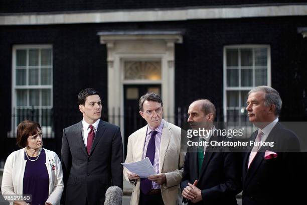 Olympics Minister Tessa Jowell, Foreign secretary David Milliband, Business secretary Peter Mandelson, Lord Adonis, the Secretary of State for...