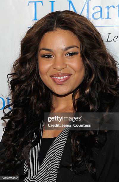 Singer Jordin Sparks poses for a photo backstage at the 11th Annual T.J. Martell Foundation Family Day benefit at Roseland Ballroom on April 18, 2010...