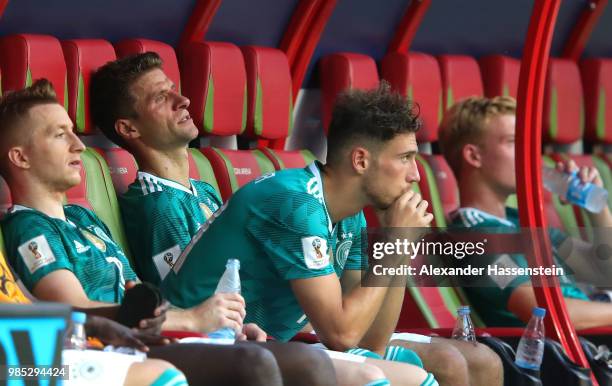 Leon Goretzka of Germany looks dejected following his sides defeat in the 2018 FIFA World Cup Russia group F match between Korea Republic and Germany...