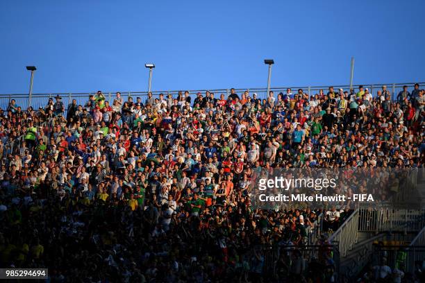 General view inside the stadium during the 2018 FIFA World Cup Russia group F match between Mexico and Sweden at Ekaterinburg Arena on June 27, 2018...