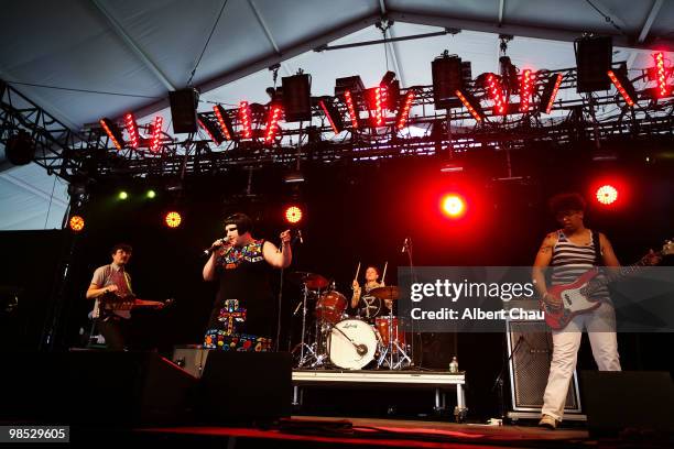 Gossip performs during Day two of the Coachella Valley Music & Art Festival 2010 held at the Empire Polo Club on April 17, 2010 in Indio, California.