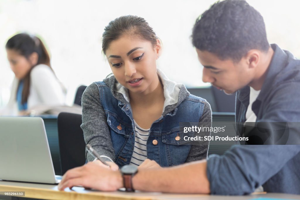 Student Class Assignment College Students Working On Class Assignment High-Res Stock Photo ...