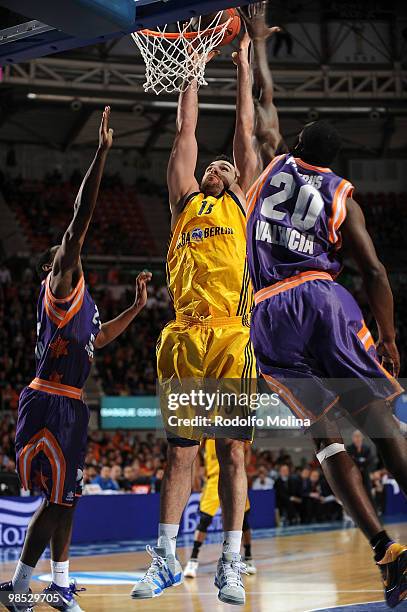 Cemal Nalga, #15 of Alba Berlin in action during the Alba Berlin vs Power Electronics Valencia Final Game at Fernando Buesa Arena on April 18, 2010...