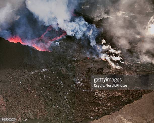 Volcanic activity takes place in the Fimmvorduhals area between the glaciers Eyjafjallajokull and Myrdalsjokull, approximately 125 km east of...