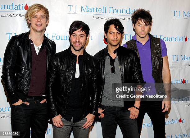 Andrew Lee, Michael Bruno, Jason Rosen and Alexander Noyes of Honor Society attend the 11th Annual T.J. Martell Foundation Family Day benefit on...