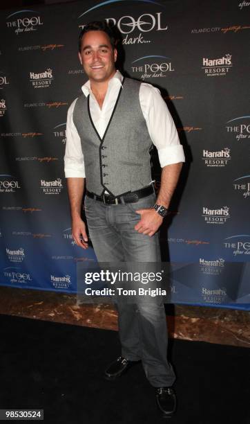 Actor Steven Ward visit the Pool Harrah's Resort on April 17, 2010 in Atlantic City, New Jersey.