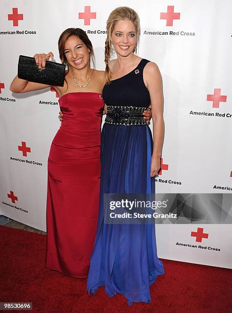 Vanessa Lengies and Christina Moore attends The American Red Cross Red Tie Affair Fundraiser Gala at Fairmont Miramar Hotel on April 17, 2010 in...