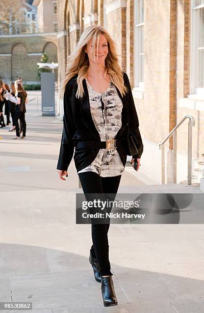 Olga Becirovic attends the private viewing of 'Phillips de Pury BRIC' at the Saatchi Gallery on April 17, 2010 in London, England.