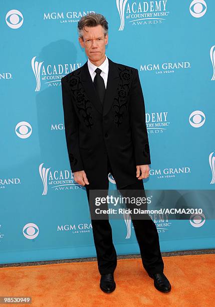 Musician Randy Travis arrives for the 45th Annual Academy of Country Music Awards at the MGM Grand Garden Arena on April 18, 2010 in Las Vegas,...