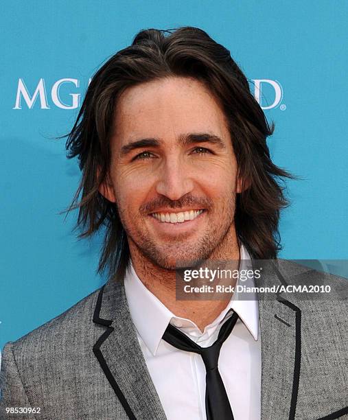 Musician Jake Owen arrives for the 45th Annual Academy of Country Music Awards at the MGM Grand Garden Arena on April 18, 2010 in Las Vegas, Nevada.