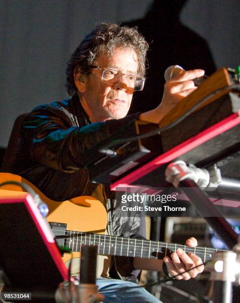Lou Reed and the Metal Machine Trio perform at the O2 Academy on April 18, 2010 in Oxford, England.
