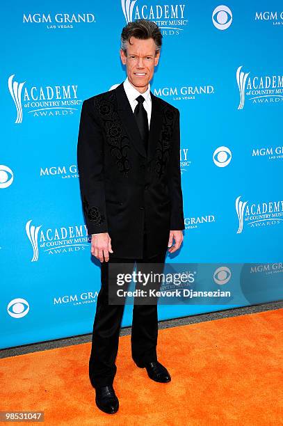 Musician Randy Travis arrives for the 45th Annual Academy of Country Music Awards at the MGM Grand Garden Arena on April 18, 2010 in Las Vegas,...