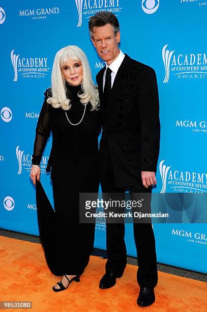Musician Randy Travis and wife Lib Hatcher Travis arrive for the 45th Annual Academy of Country Music Awards at the MGM Grand Garden Arena on April...