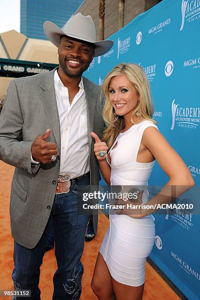 Singers Cowboy Troy and Whitney Duncan arrives for the 45th Annual Academy of Country Music Awards at the MGM Grand Garden Arena on April 18, 2010 in...