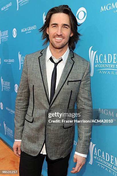 Musician Jake Owen arrives for the 45th Annual Academy of Country Music Awards at the MGM Grand Garden Arena on April 18, 2010 in Las Vegas, Nevada.