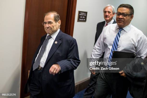 House Judiciary Ranking Member Rep. Jerrold Nadler is pictured on Capitol Hill June 27, 2018 in Washington, DC.