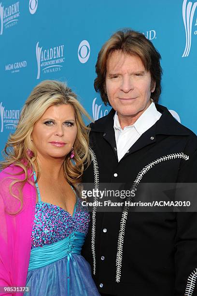 Musician John Fogerty and Julie Fogerty arrive for the 45th Annual Academy of Country Music Awards at the MGM Grand Garden Arena on April 18, 2010 in...