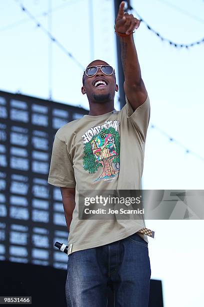 Rapper Bobby Ray of B.o.B. Performs on Day 3 of the 2010 Coachella Valley Music & Arts Festival at The Empire Polo Club on April 18, 2010 in Indio,...